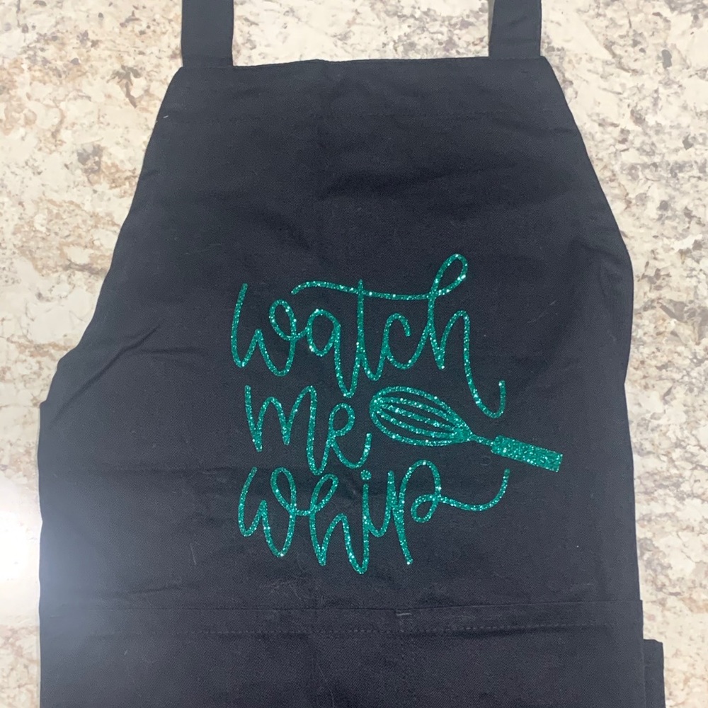 Watch me whip apron with front pocket!